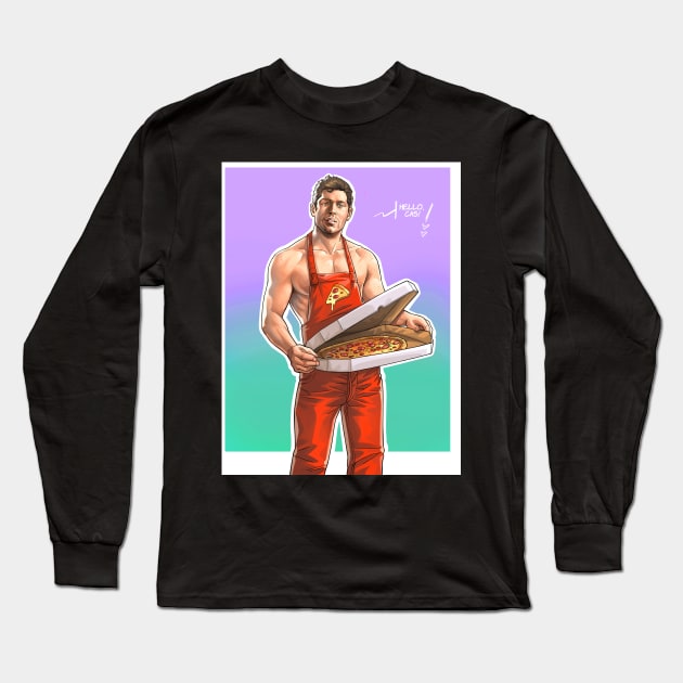 Dean Pizza Man Long Sleeve T-Shirt by GioGui